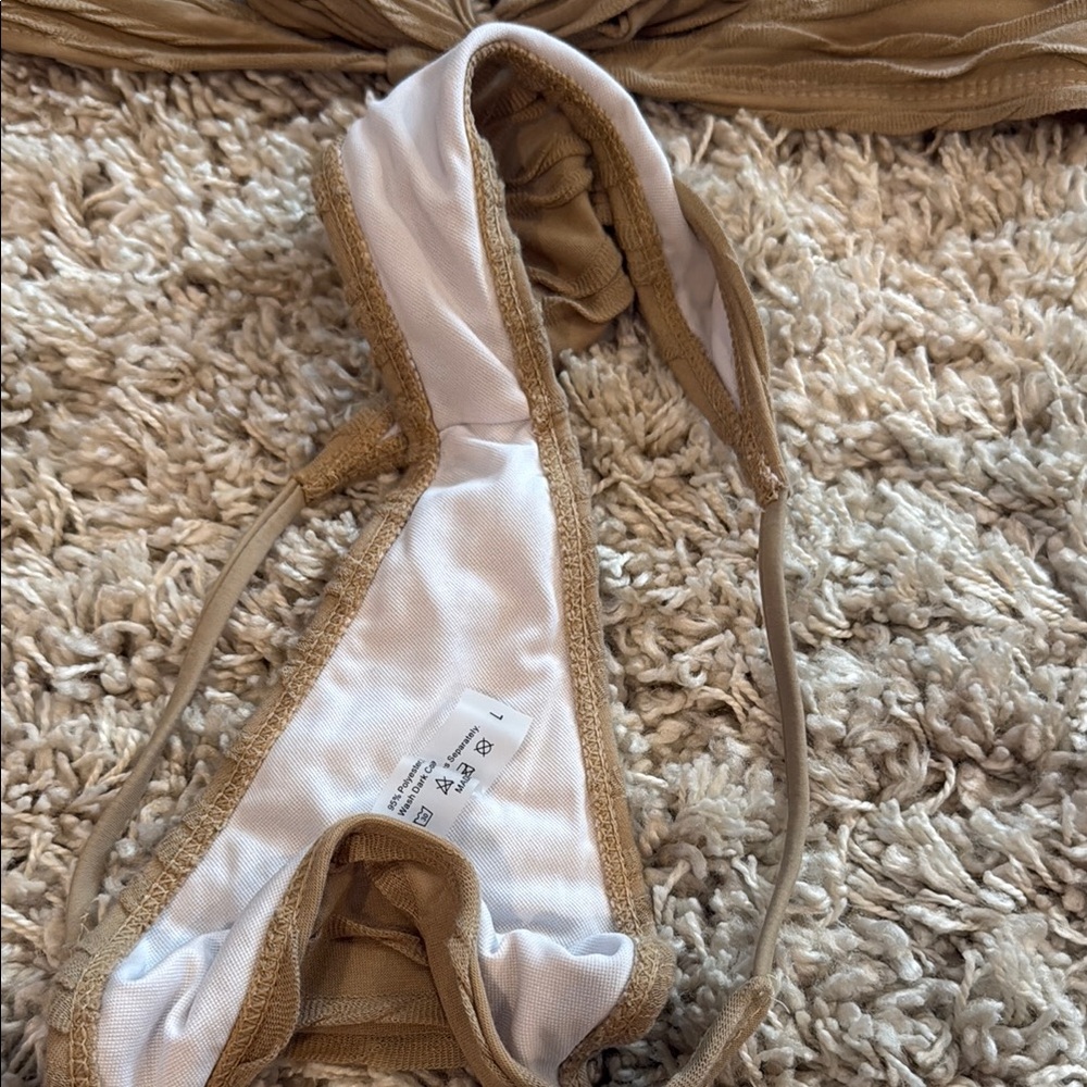 Tan Textured Bikini Set - Picture 3 of 4